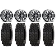 Raceline Squad Bdlk 15" Wheels Bk +38mm 35" XComp ATR Tires Can-Am Maverick X3 / Honda Pioneer 1000 / Talon