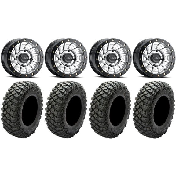 Raceline Squad Bdlk 15" Wheels Si +10mm 33" Crawler XR Tires Can-Am Maverick X3 / Honda Pioneer 1000 / Talon