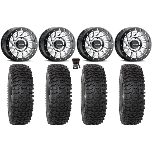 Raceline Squad Bdlk 15" Wheels Si +38mm 32" RC500S Sticky Tires Can-Am Maverick X3 / Honda Pioneer 1000 / Talon
