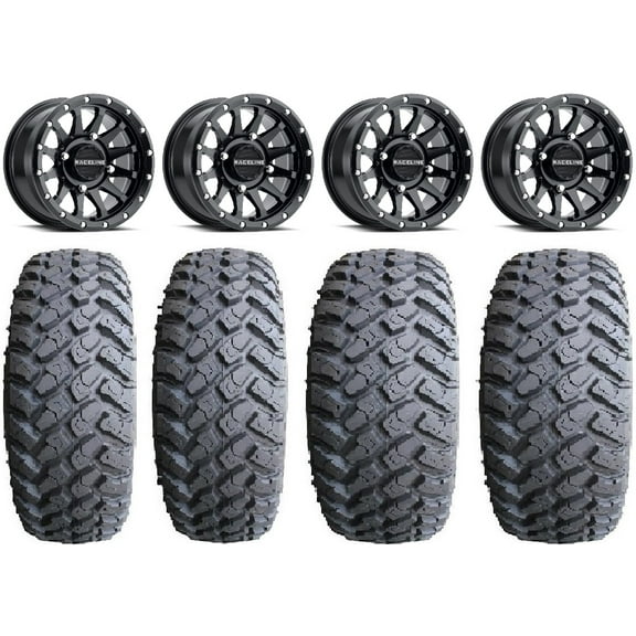 Raceline Trophy 14" Black Wheels 27" MotoHammer Tires Polaris RZR XP 1000 / PRO XP / Ranger XP 900/1000
