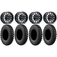 thumbnail image 1 of Raceline Trophy 14" Black Wheels 30" MotoRally Tires Can-Am Maverick X3 / Honda Pioneer 1000 / Talon, 1 of 4