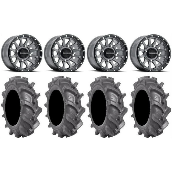 Raceline Trophy 14" Grey Wheels 28" BKT AT 171 Tires Sportsman RZR Ranger