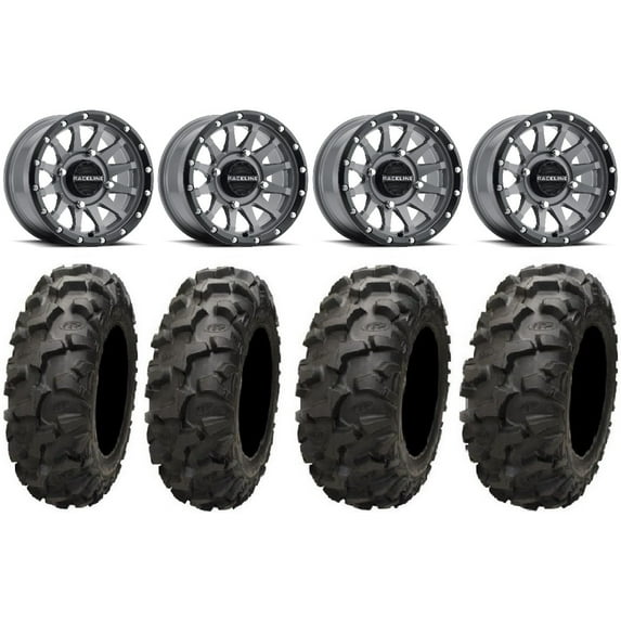 Raceline Trophy 14" Grey Wheels 28" Blackwater Tires Polaris RZR XP 1000 / PRO XP / Ranger XP 900/1000