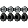 thumbnail image 1 of Raceline Trophy 14" Grey Wheels 28" MotoRavage XL Tires Can-Am Maverick X3 / Honda Pioneer 1000 / Talon, 1 of 4
