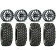 thumbnail image 1 of Raceline Trophy 14" Grey Wheels 28" XCR350 Tires Polaris RZR XP 1000 / PRO XP / Ranger XP 900/1000, 1 of 4