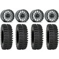 thumbnail image 1 of Raceline Trophy 14" Grey Wheels 28" XT400 Tires Can-Am Maverick X3 / Honda Pioneer 1000 / Talon, 1 of 4
