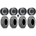 thumbnail image 1 of Raceline Trophy 14" Wheels Black +38mm 28" Lynx SXS Tires Kawasaki Mule Pro FXT, 1 of 4