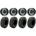 thumbnail image 1 of Raceline Trophy 14" Wheels Black +38mm 30" Crawler XR Tires Sportsman RZR Ranger, 1 of 4