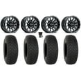 thumbnail image 1 of Raceline Trophy 14" Wheels Black +38mm 30" DX440 Tires Sportsman RZR Ranger, 1 of 4