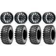 thumbnail image 1 of Raceline Trophy 14" Wheels Black +38mm 30" Rampage Tires Sportsman RZR Ranger, 1 of 4