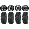 thumbnail image 1 of Raceline Trophy 14" Wheels Black +38mm 32" Roctane T4 Tires Can-Am Maverick X3 / Honda Pioneer 1000 / Talon, 1 of 4