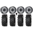thumbnail image 1 of Raceline Trophy 14" Wheels Grey 30" Outlaw M/T Tires Kawasaki Mule Pro FXT, 1 of 4
