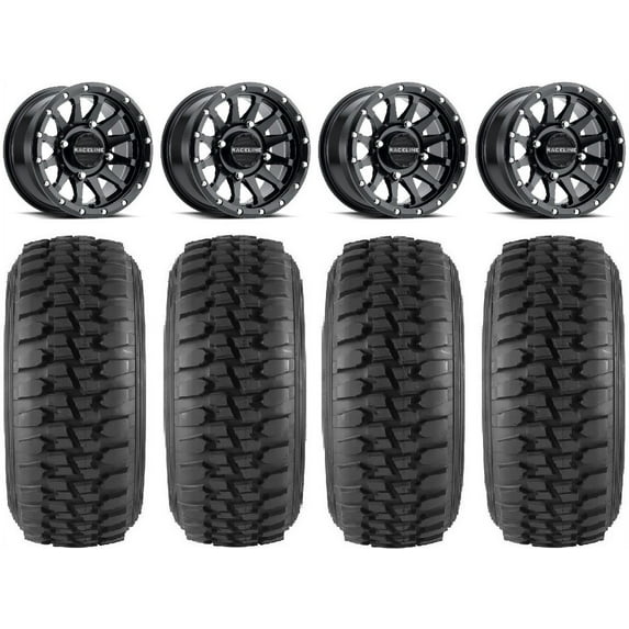 Raceline Trophy 15" Black Wheels 30" Desert Series Tires Polaris RZR XP 1000 / PRO XP / Ranger XP 900/1000