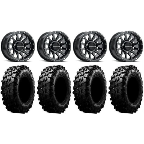 Raceline Trophy 15" Black Wheels 31" Carnivore Tires Polaris RZR XP 1000 / PRO XP / Ranger XP 900/1000