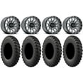 thumbnail image 1 of Raceline Trophy 15" Grey Wheels 28" MotoRally Tires Can-Am Commander Maverick Renegade Outlander Defender, 1 of 4