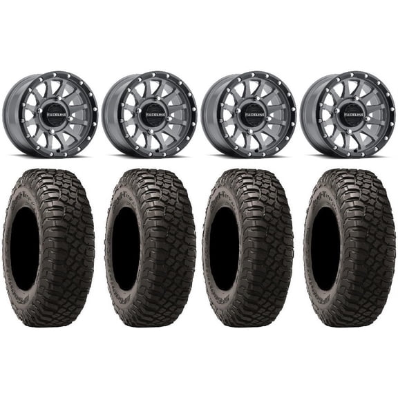 Raceline Trophy 15" Grey Wheels 30" BFG KM3 Tires Polaris RZR XP 1000 / PRO XP / Ranger XP 900/1000