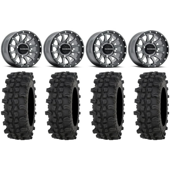 Raceline Trophy 15" Grey Wheels 32" ACP Tires Sportsman RZR Ranger
