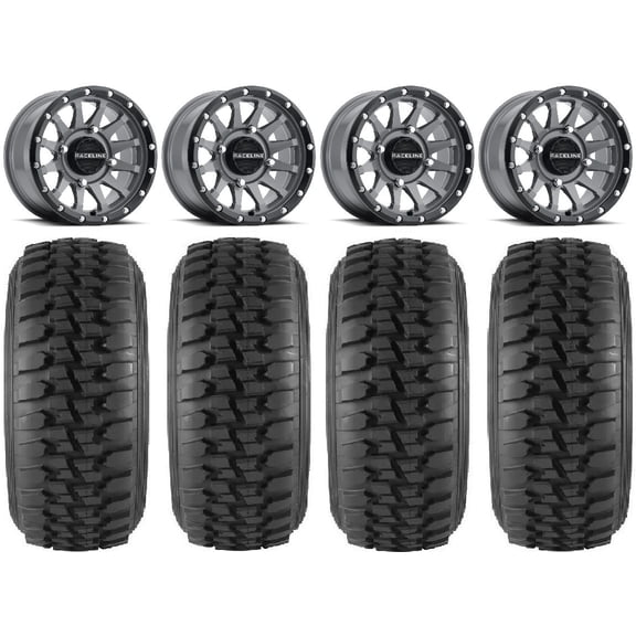 Raceline Trophy 15" Grey Wheels 32" Desert Series Tires Polaris RZR XP 1000 / PRO XP / Ranger XP 900/1000