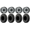 thumbnail image 1 of Raceline Trophy 15" Grey Wheels 35" MotoRavage XL Tires Can-Am Maverick X3 / Honda Pioneer 1000 / Talon, 1 of 4