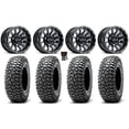 thumbnail image 1 of Raceline Trophy 15" Wheels Black 37" RocScraper Tires Kawasaki Mule Pro FXT, 1 of 4
