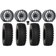 Raceline Trophy 15" Wheels Grey 35" ATX470 Tires Can-Am Maverick X3 / Honda Pioneer 1000 / Talon