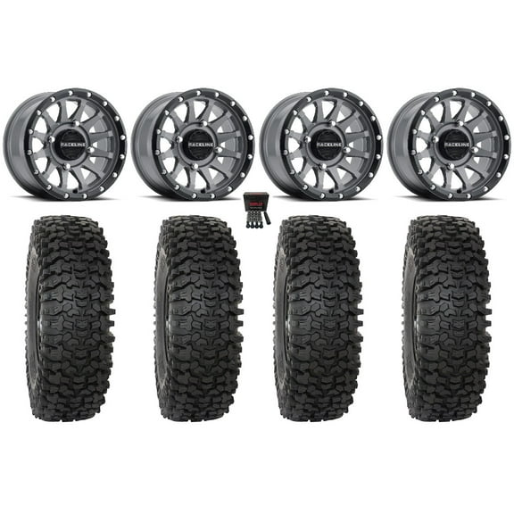 Raceline Trophy 15" Wheels Grey 35" RC500 Tires Polaris RZR XP 1000 / PRO XP / Ranger XP 900/1000