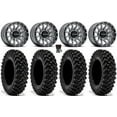 thumbnail image 1 of Raceline Trophy 15" Wheels Grey 35" Warrior XT Sticky Tires KawasakiMuleProFXT, 1 of 4