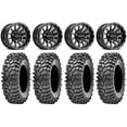 thumbnail image 1 of Raceline Trophy 15x6 Wheels Black 32" Roxxzilla 396 Tires Can-Am Commander Maverick Renegade Outlander Defender, 1 of 4