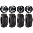 thumbnail image 1 of Raceline Trophy 15x6 Wheels Black 35" XC450 Tires Can-Am Maverick X3 / Honda Pioneer 1000 / Talon, 1 of 4