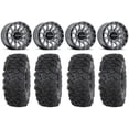 thumbnail image 1 of Raceline Trophy 15x6 Wheels Grey 30" Roctane T4 Tires Sportsman RZR Ranger, 1 of 4