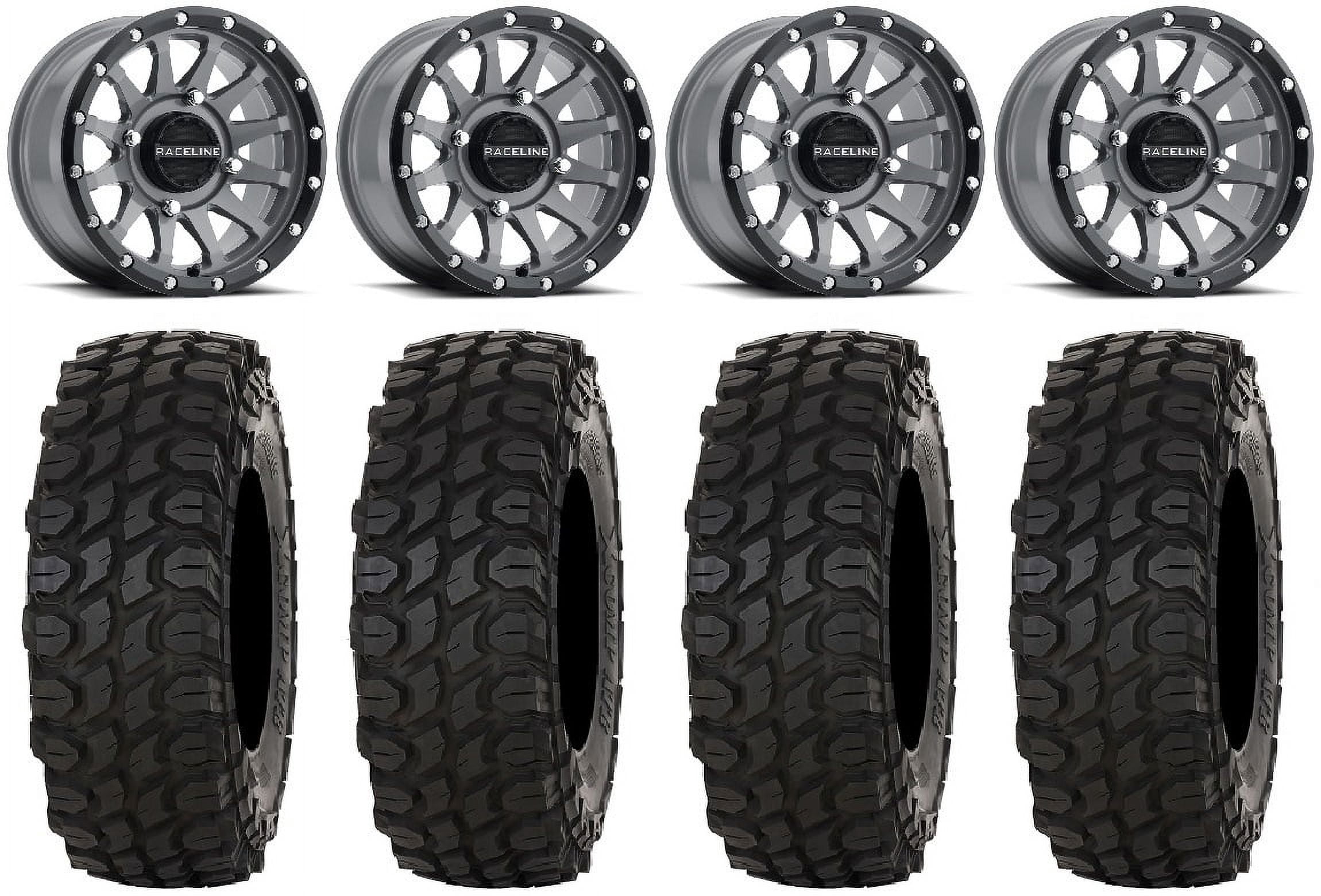 15x6 Rims Raceline Trophy 15x6 Wheels Grey 32