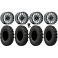 thumbnail image 1 of Raceline Trophy 15x6 Wheels Grey 33" MotoCrusher Tires Sportsman RZR Ranger, 1 of 4