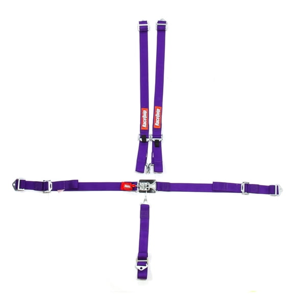 Racequip 709059RQP 5 Point Harness Latch and Link SFI 16.2 Pull Up Adjust Purple