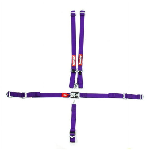 Racequip 709059RQP 5 Point Harness Latch and Link SFI 16.2 Pull Up Adjust Purple
