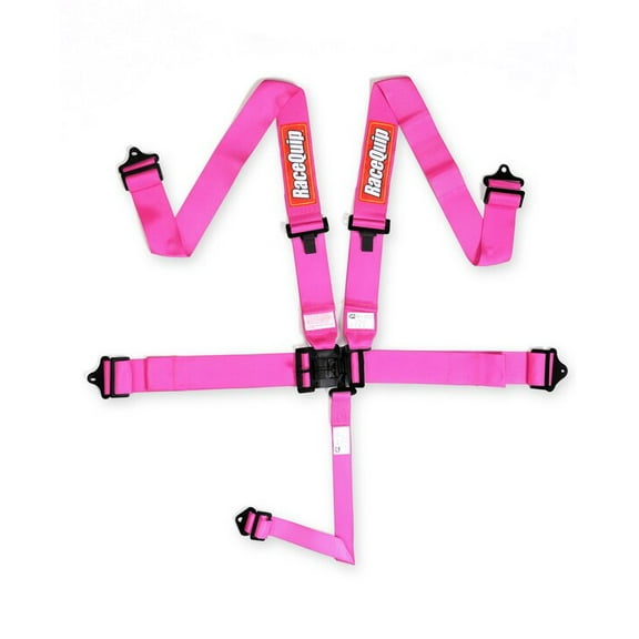 Racequip 711081RQP 5 Point Harness Latch and Link SFI 16.1 Pull Down Adjust Pink