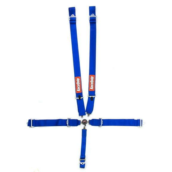 Racequip 741021RQP 5 Point Harness - Sportsman - Camlock - SFI 16.1 - Pull Down Adjust - Bolt-On/Wrap Around Blue