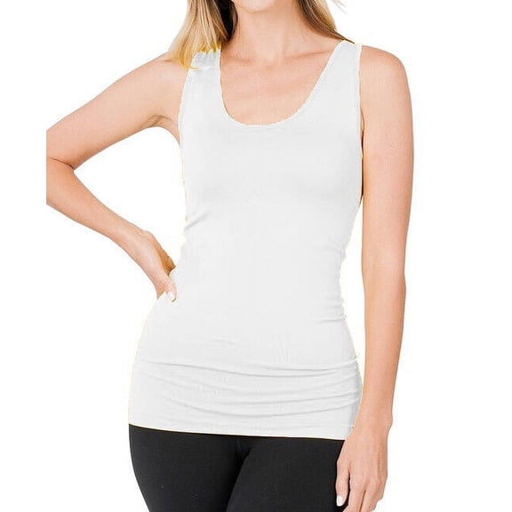 Racer Back Stretchy Muscle Shirt Solid Plain Cotton Spandex Fitted Tank Top