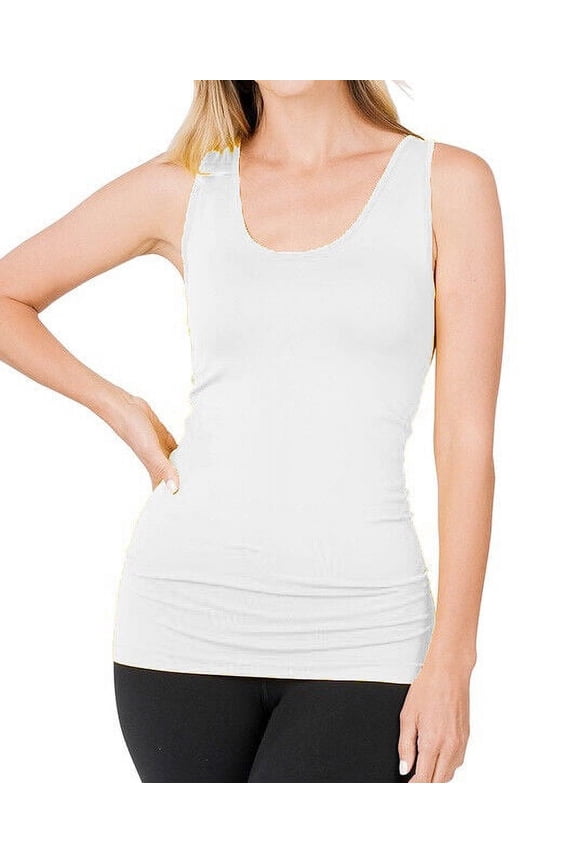 Racer Back Stretchy Muscle Shirt Solid Plain Cotton Spandex Fitted Tank Top