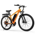 thumbnail image 1 of Racer Electric Bicycle for Adults, 21-Speed Mountain Ebike with 1200W 28MPH Brushless Motor, 48V10.4Ah Removable Battery, 27.5X2.1 Tire Step Over E-MTB, Orange with Fender & Rear Rack, 1 of 5