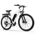 thumbnail image 1 of Racer Electric Bicycle for Adults, 21-Speed Mountain Ebike with 1200W 28MPH Brushless Motor, 48V10.4Ah Removable Battery, 27.5X2.1 Tire Step Over E-MTB, White with Fender & Rear Rack, 1 of 5