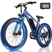 Racer Plus Adult Electric Bicycle, Electric Bike for Adults Peak 1000W Motor Up to 20MPH, 4.0 Fat Tire Electric Mountain Bike with 48V 13AH Battery, 7 Speed Front Suspension E Bike UL2849 (Blue)