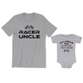 thumbnail image 1 of Racer Uncle Men's T-Shirt My Uncle is Faster Than Yours Baby Bodysuit Kids Youth Toddler Shirt, 1 of 3