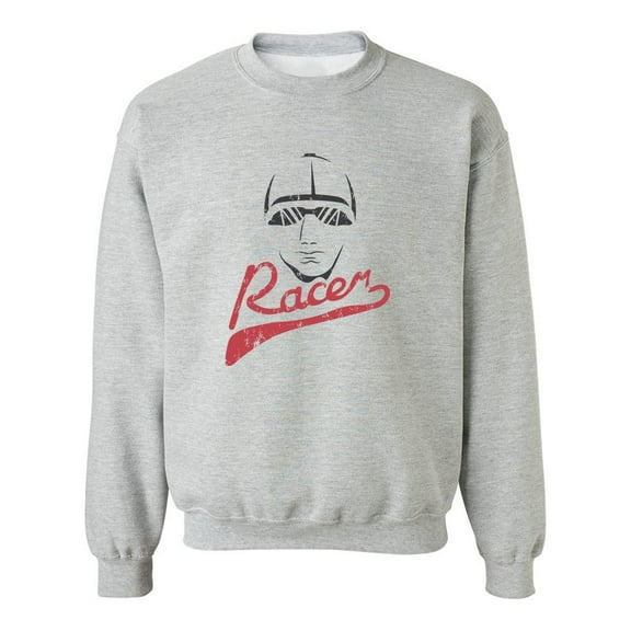 Racer With Helmet And Glasses Sweatshirt Men -Image by Shutterstock, Male x-Large