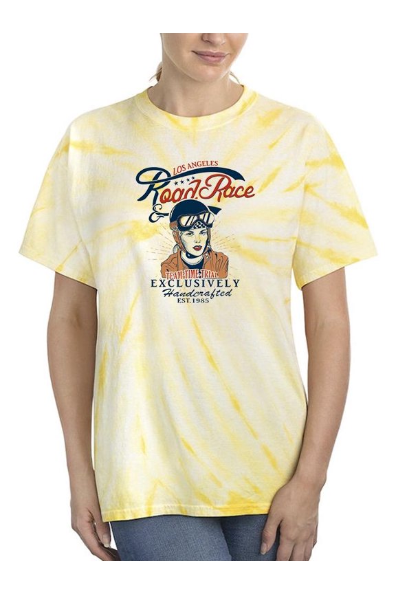 Racer Woman Road Race Art Tie Dye Cyclone Women -Image by Shutterstock, Female x-Large