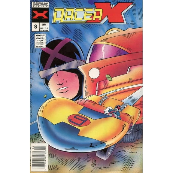 Racer X #8 (Newsstand) VF ; Now Comic Book
