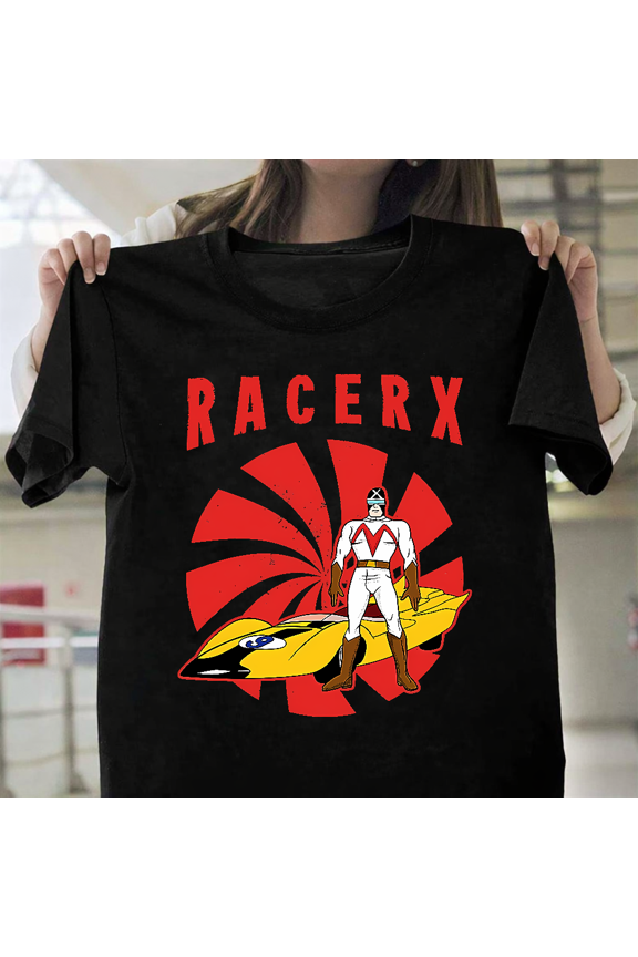 Racer X Speed Thrill Retro Anime Racing Fan Unisex T-Shirt, up to size 3XL.