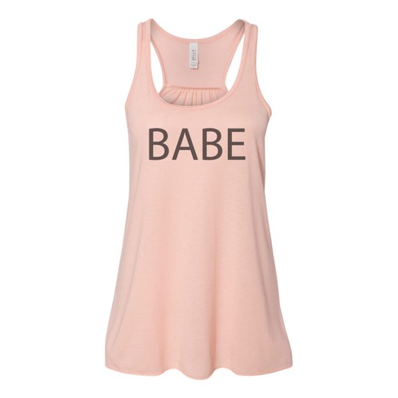 "Racerback, Babe, Babe Tank Top, Soft Bella Canvas, Sublimation, Workout Clothes, Ladies Tank, Gift For Her, Peach, SMALL"