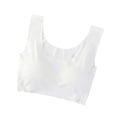 thumbnail image 1 of Racerback Bra for Women Soft No Underwire Seamless Push Up Wireless Light Support Yoga Bras 2026 Sports Workout Clothes White S, 1 of 5