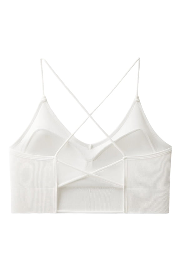 Racerback Bra for Women V Neck Adjustable Strap Racerback Padded Light Support Yoga Bras Summer Adjustable Yoga Clothes White One Size