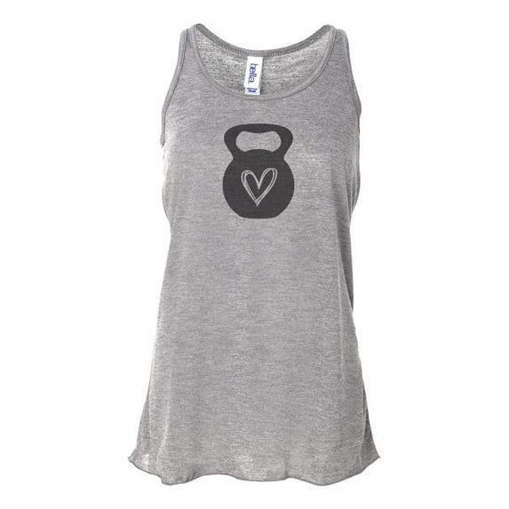 "Racerback, Dumbbell Heart, Crossfit Tank Top, Workout Tank, Soft Bella Canvas, Sublimation, Workout Shirt, Women's Tank, Racerback Tank Top, Athletic Grey, EXTRA SMALL"